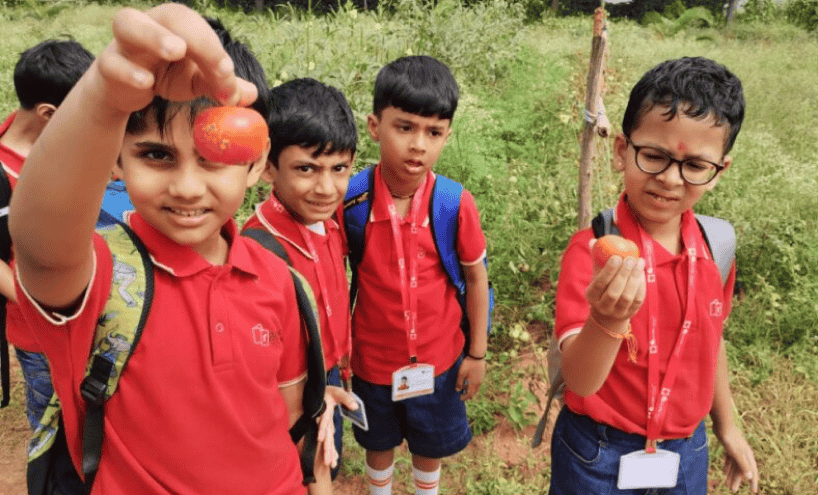 Our school organised a field trip to Swayam Krishi Farm in Laxmipura