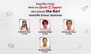 Radcliffe School Bathinda CBSE Grade 10 Toppers Excel